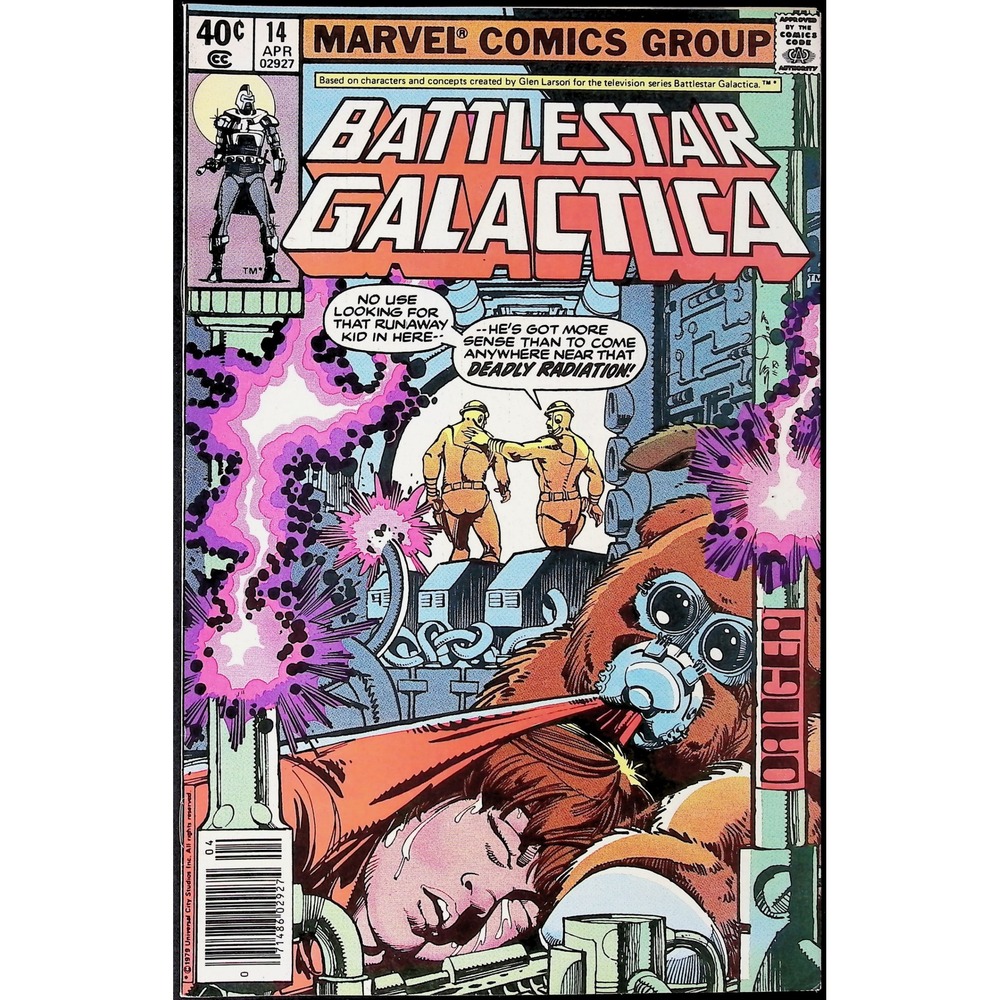 Battlestar Galactica #14 Newsstand Marvel Comic Book 1980 Glen Larson sci-fi